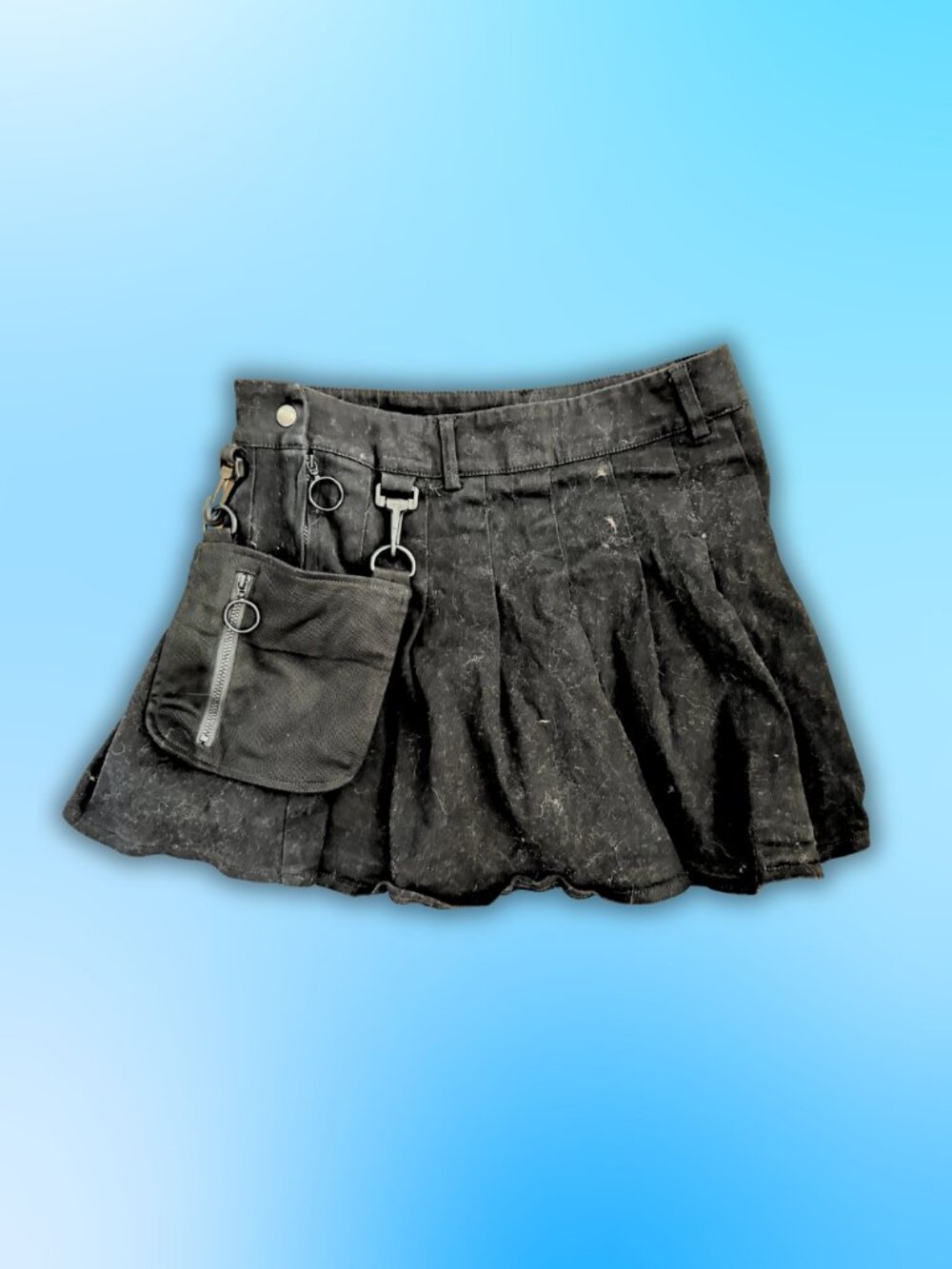[DOLLSKILL] Black Devious High Security Utility Skirt